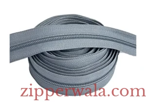 nylon zipper manufacturers, grey zipper roll wholesale, #5 zipper chain India, bulk zipper supplier Mumbai, grey coil zipper price