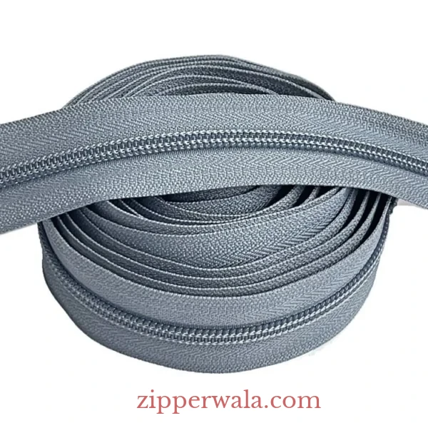 nylon zipper manufacturers, grey zipper roll wholesale, #5 zipper chain India, bulk zipper supplier Mumbai, grey coil zipper price